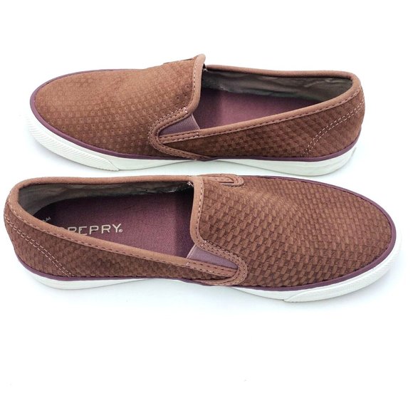 Sperry Top-Sider STS82728 Seaside Mauve Embossed Slip-On Sneaker Women's 7.5 M - Picture 7 of 11